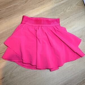 Lululemon Court Rival Skirt Size 0 High Rise Lip Gloss (Hot Pink)